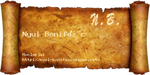Nyul Bonifác névjegykártya